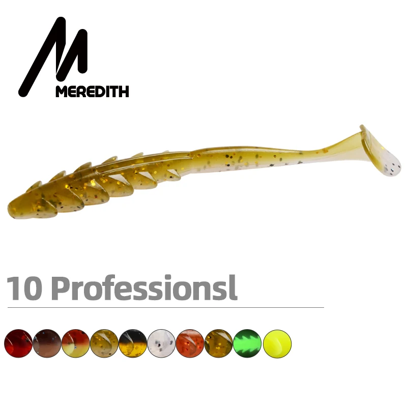 MEREDITH Crazy Shiner II 12 шт. 8 см мягкий джиг приманка для рыбалки силиконовая плавающая