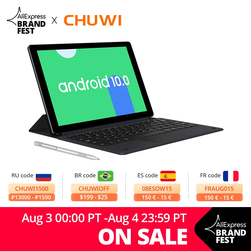 

CHUWI HiPad X 10.1 Inch Android 10 Tablet PC MTK Octa Core LPDDR4X 4GB RAM 128G ROM Tablet 4G LTE GPS