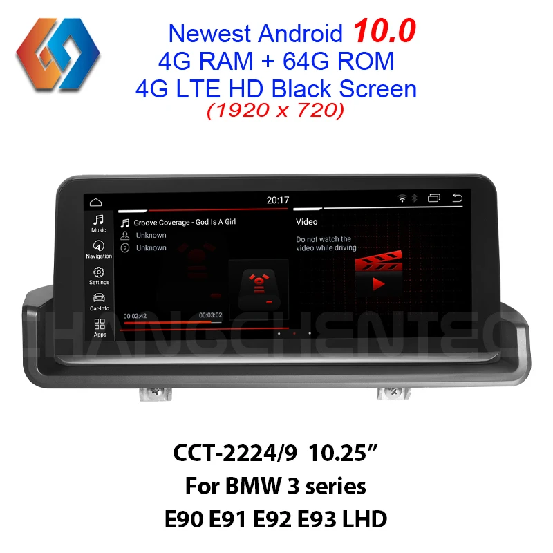 LHD E90 E91 E92 E93 Android 10 0 GPS навигация автомобильный мультимедийный радио с 64G 1920x720 HD