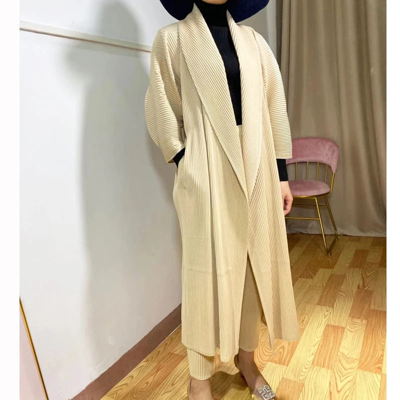 Changpleat весна и осень толстый Женский Тренч miyak плиссированные модные классические
