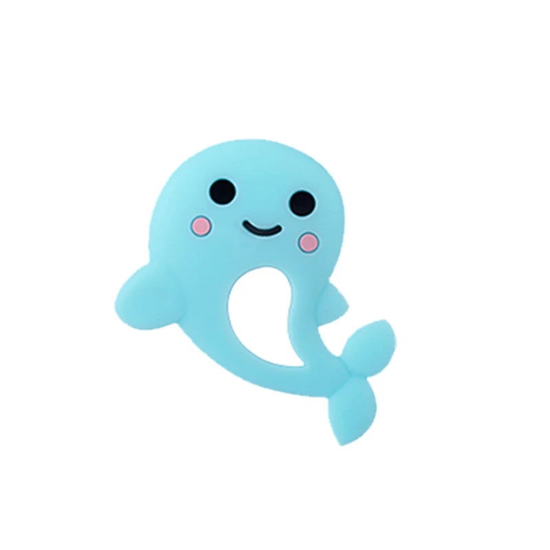 Dolphin Baby Teether food grade Silicone rodent kids Teething Toy Chewable Animal Shape Products Nursing Gift Accessories | Мать и