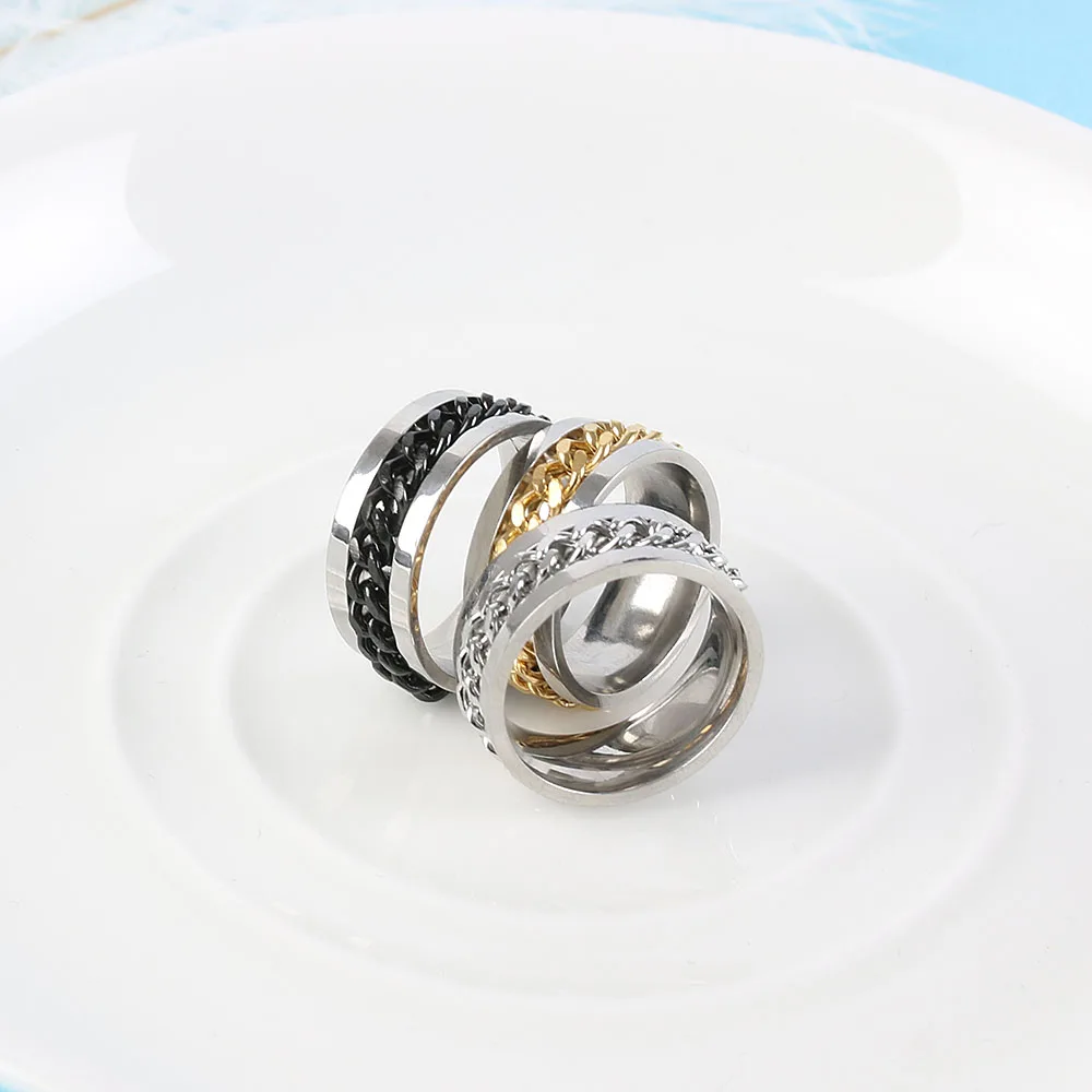 Кольцо-Спиннер из нержавеющей стали и титана для мужчин женщин - купить по