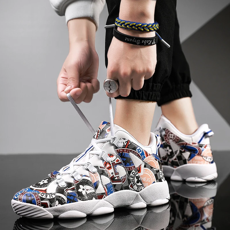 Профессиональные мужские баскетбольные кроссовки кожаные со звездами