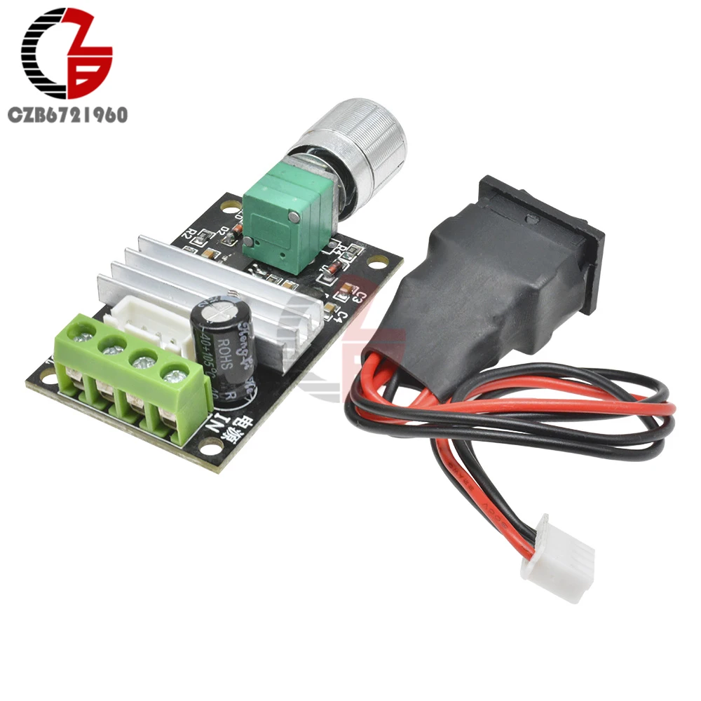DC 12V 24V Напряжение регулятор 3A 80 Вт 1203BB контроллер скорости двигателя постоянного