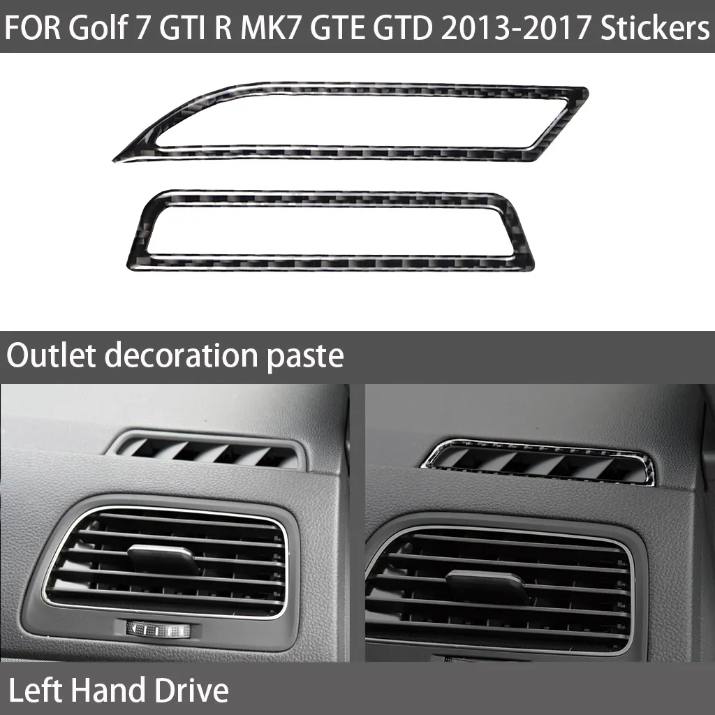 

Carbon Fiber Car Interior Decoration, Air Conditioning Outlet Decoration,suitable FOR VW Golf 7 GTI R MK7 GTE GTD Car Sticker;