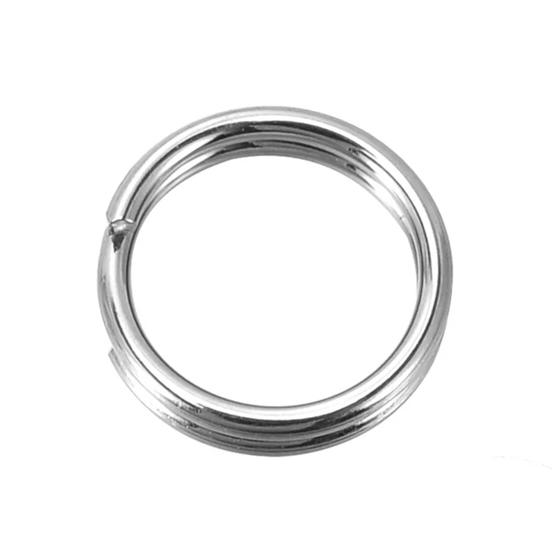 DoreenBeads 304 разделенные колечки из нержавеющей стали фурнитура круглые серебряные