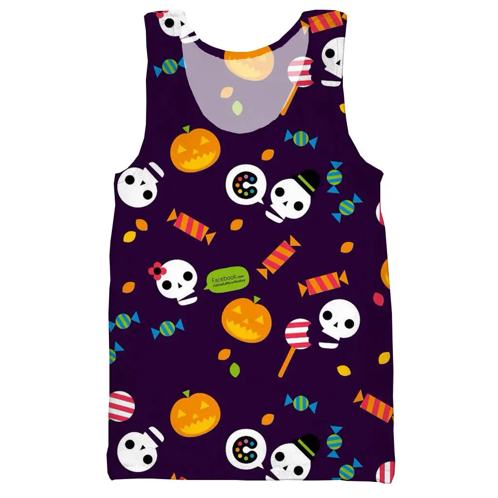 

NEW Hallowmas 3D printed tank top for men fashion summer tank top work out men women tank tops