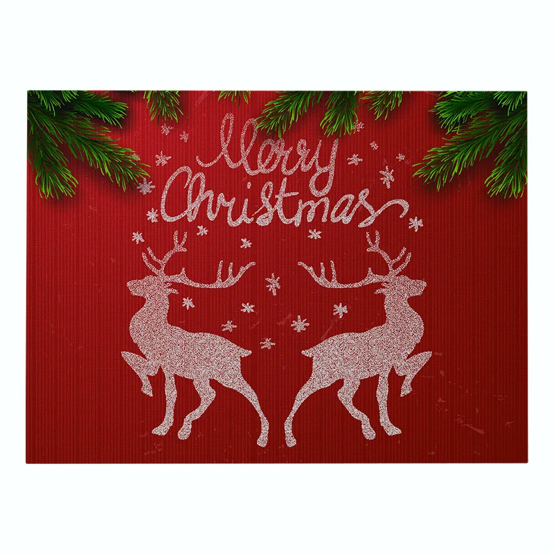 3 Elife Merry Christmas скатерти узор 42*32 см Лен красный снеговик украшения кухни Кофейня отель Декоративная скатерть - Цвет: 3