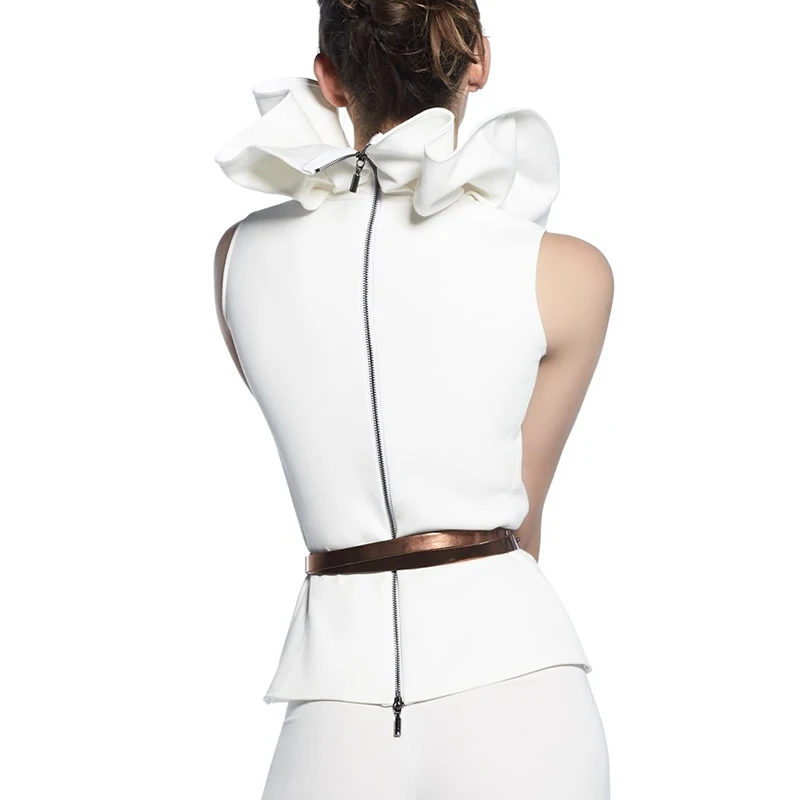 INDRESSME 2020 летние новые коллекции с оборками и вырезом без рукавов Модные женские