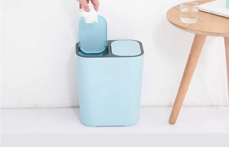 Baffect 15L мусорное ведро кухня гостиная сухая и влажная разделительная мусорная банка пластиковые отходы Ведерко для мусора кухня компост Caddy