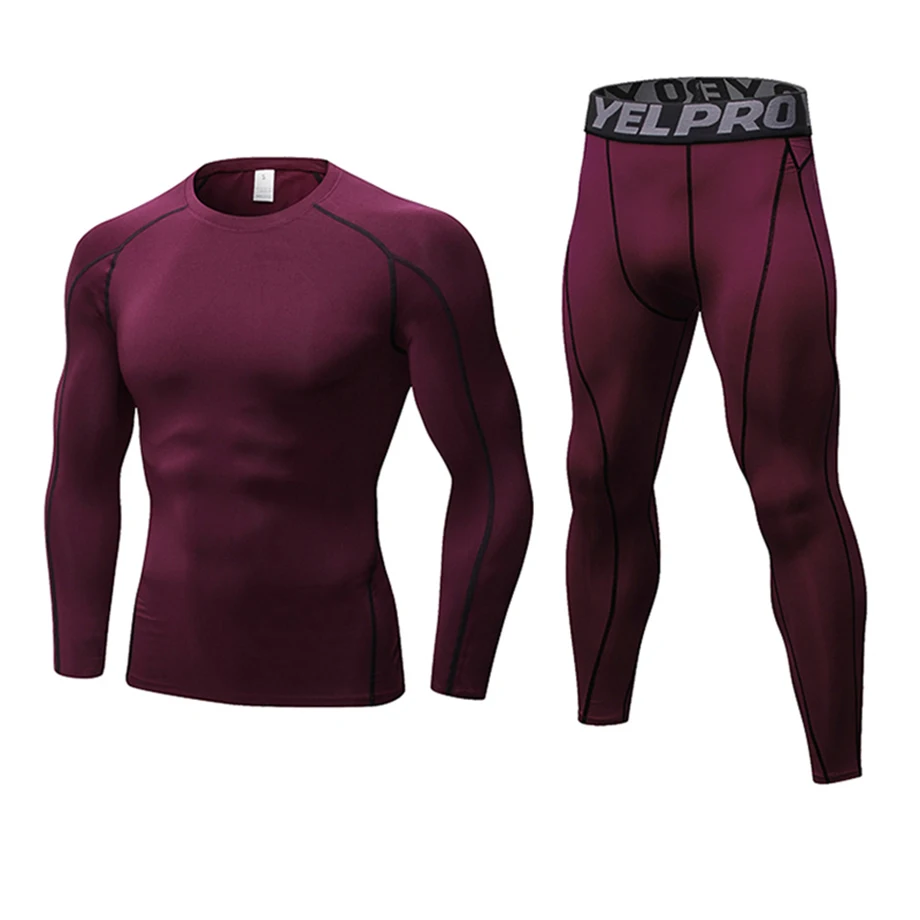 Fanceey анти микробное зимнее термобелье для мужчин кальсоны Рашгард комплект
