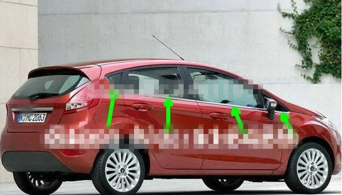 

2009-2011 Fiesta 8dr High quality stainless steel window trim strip door sill