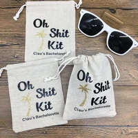 custom oh shit wedding hangover kit favor gift welcome bags bachelorette hen bridal shower party gift bag