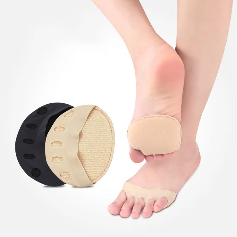

New 1pair 5 Toes Breathable Cotton Sponge Support Foot Care Massage Toe Socks Half Insoles Pads Cushion Metatarsal Sore Forefoot