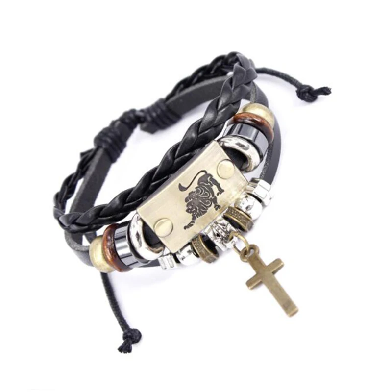 Прямая доставка лидер продаж Европейский стиль 12 знаков созвездий браслет с