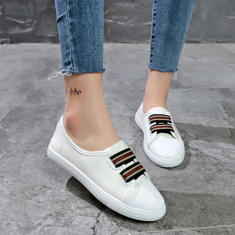 2019 весна женские туфли Туфли с подошвой из вулканизированной резины Новинка