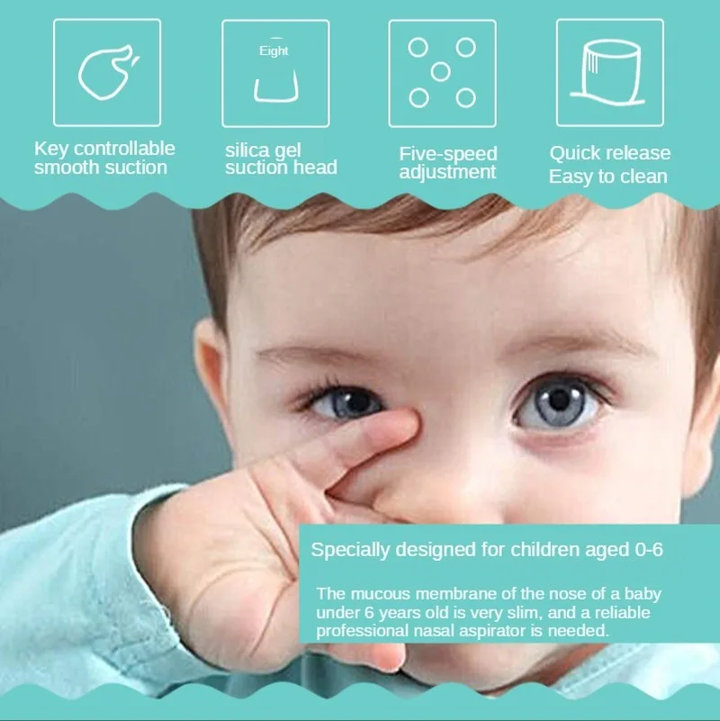 

New Type Baby Nasal Aspirator Infant Cleaning Nasal Mucus Excrement Infant Electric Nasal Aspirator Cleaner