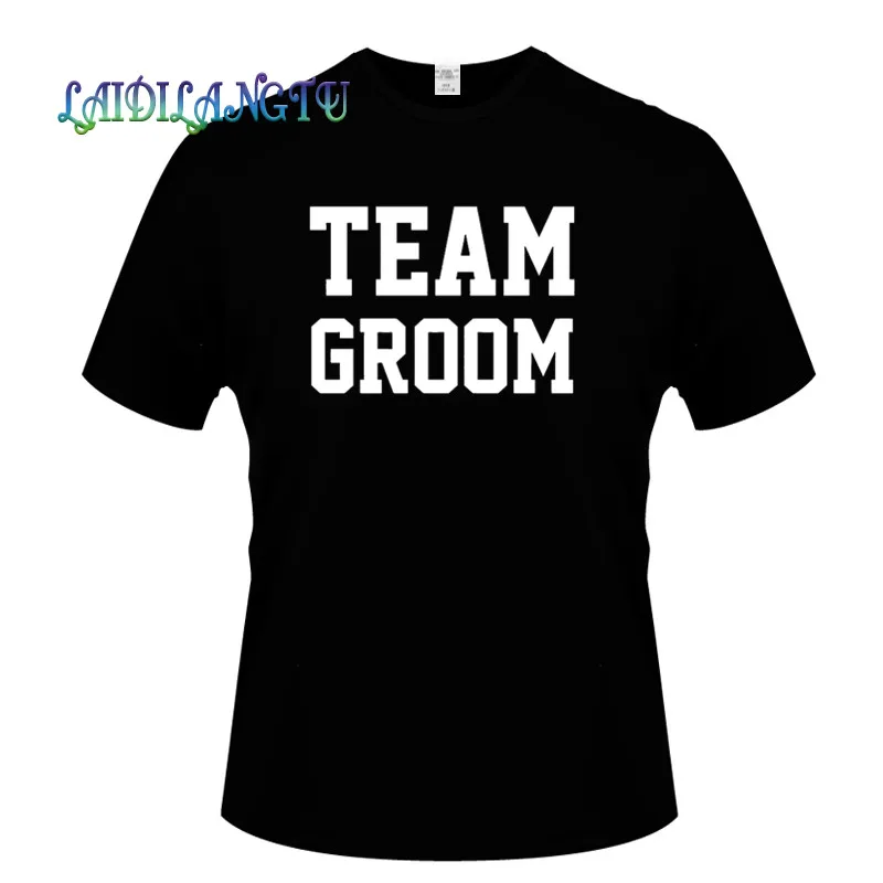 Мужская футболка для жениха из хлопка с круглым вырезом|Мужские футболки| |