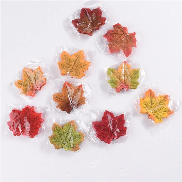 Искусственные кленовые листья 50 шт./компл. DIY шелковые осенние для свадьбы сада
