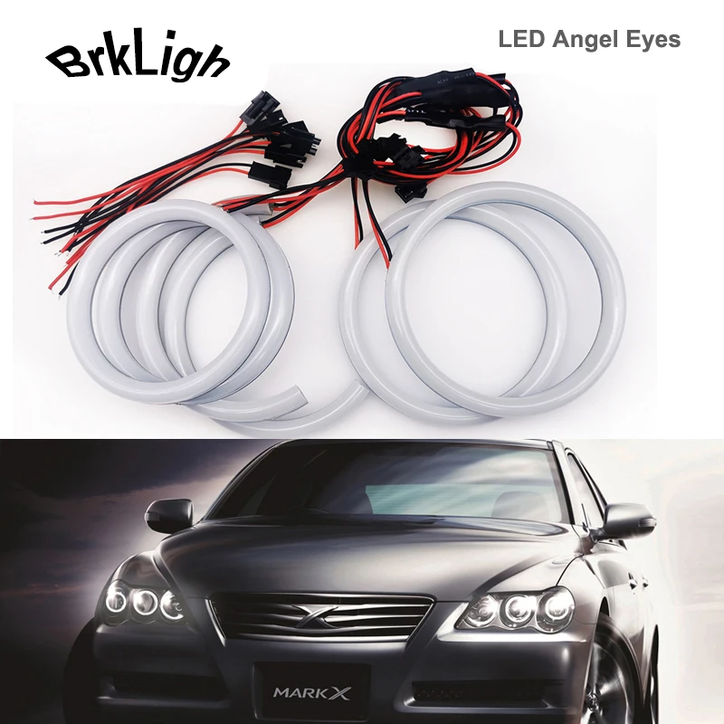 

6Pcs For Toyota Mark X Reiz 04-09 DRL LED Angel Eyes Halo Rings Lights Canbus White Cotton Daytime Running Lamps Car Accessories