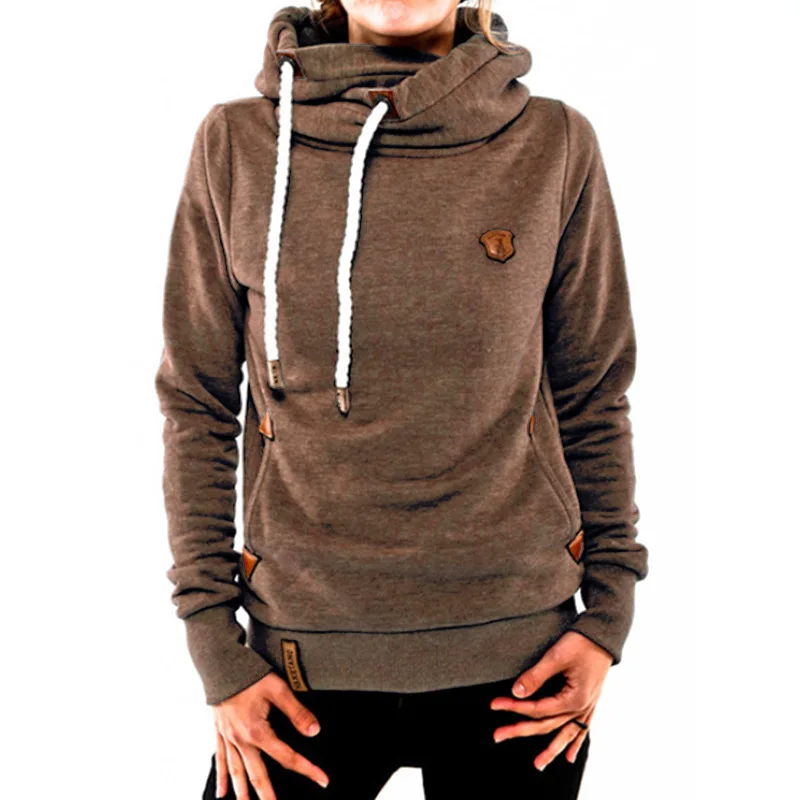 

Женская толстовка с капюшоном, осенняя, теплая, повседневная, свободная, с длинным рукавом, в Корейском стиле