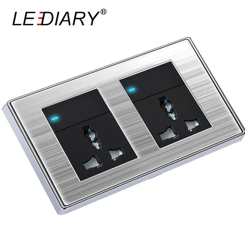LEDIARY качественная универсальная настенная розетка ЕС/США/Великобритания с