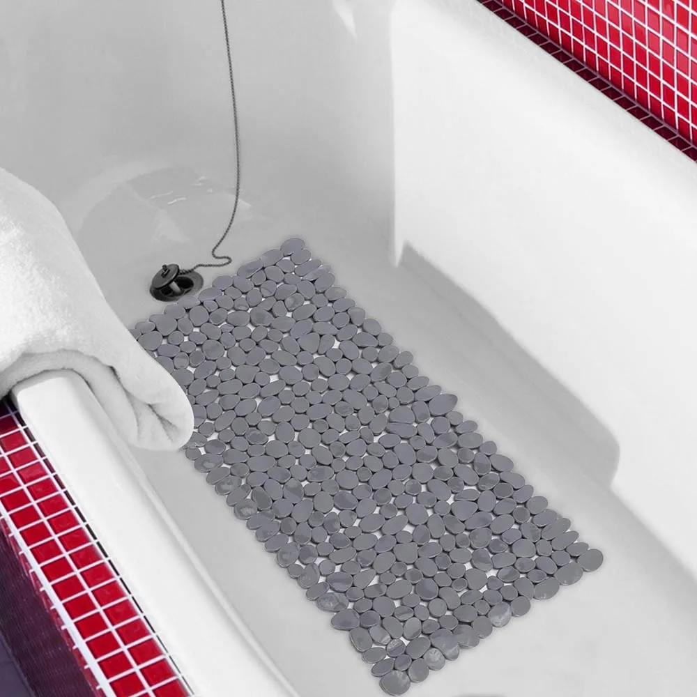 anti slip bathtub mats rubber pebbles stone 7036cm bathtub mat suction cup shower cushion foot pad pvc antiskid bathroom parts free global shipping