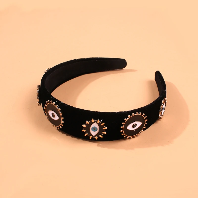 Женский обруч для волос в стиле барокко теплый мягкий бархатный с широким