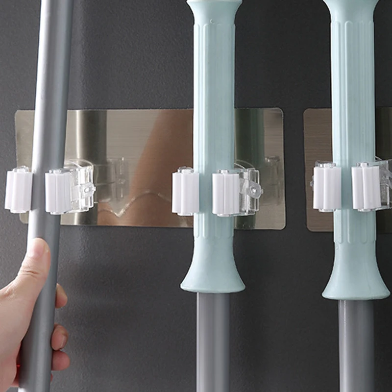 2Pcs Wall Mounted Mop Organizer Holder RackBrush Broom Hanger Hook Kitchen bathroom Strong Hooks | Дом и сад