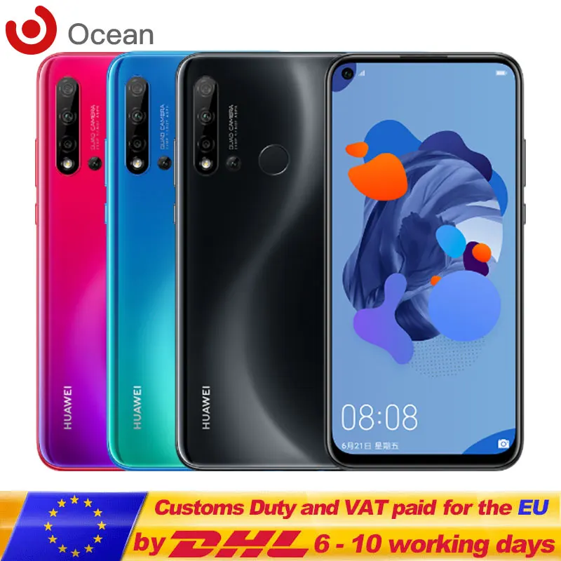 Оригинальный смартфон HUAWEI NOVA 5i 5 i Kirin 710 4G LTE 6 ГБ 8 ОЗУ 128 Гб ПЗУ 4 дюйма 4000 мАч камеры
