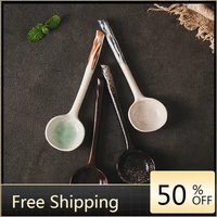 japanese tableware porcelain spoon soup mixing cooking capacity kitchen ceramic spoon utensils for kitchen derving spoon