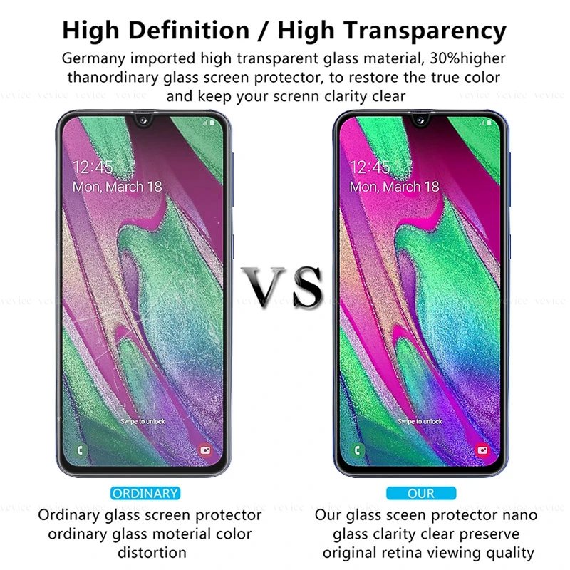 Для samsung A50 стекло полное покрытие закаленное для Galaxy A40 A90 A30 M30 M20 M10 защита экрана |