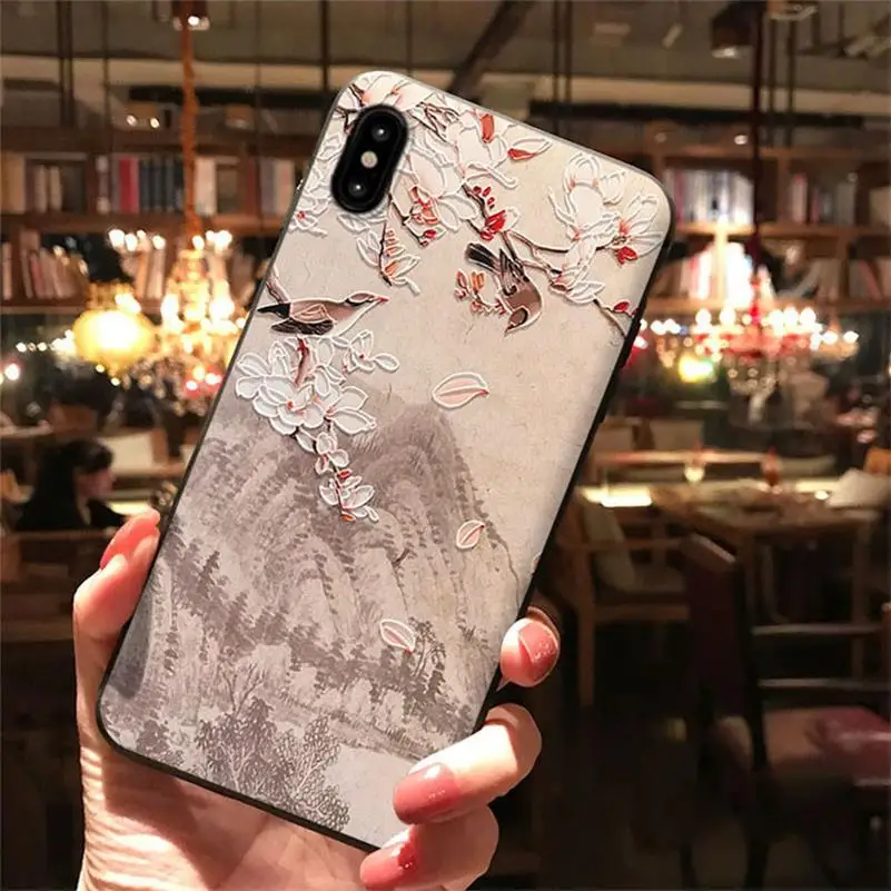 3D цветок рельефное покрытие для samsung Galaxy S8 S9 S10 плюс S10E S6 S7 край M10 M20 M30 A10 A20 A20E A30 A40 A50 A60 A70 ТПУ чехол
