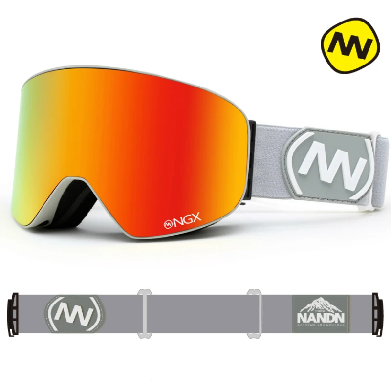 Профессиональные мужские и женские лыжные очки двухслойные большие сферические