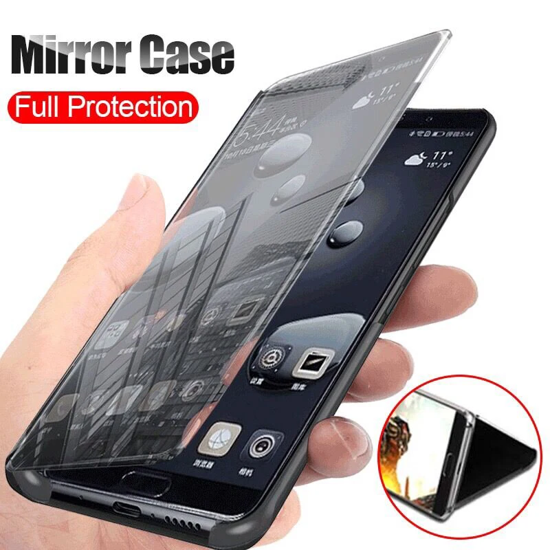 Умный зеркальный чехол для телефона Huawei Mate 30 P30 P20 20 10 Pro Lite P Smart 2019 Honor 7C 8X 8 9 9i Nova 3 3i |