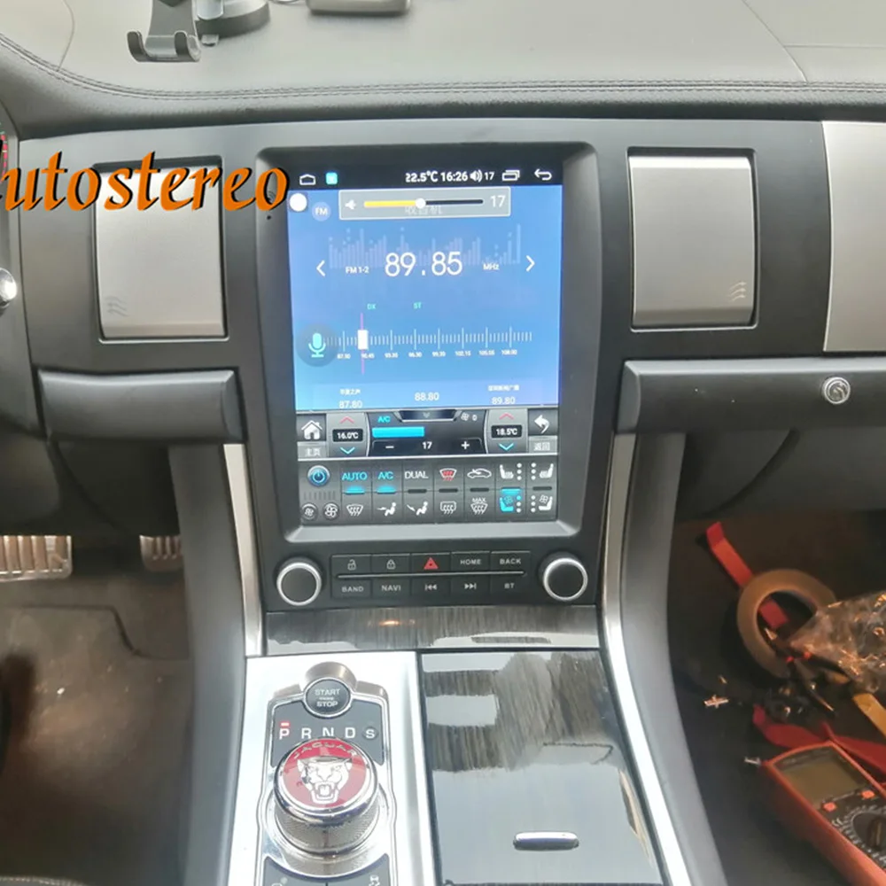 저렴한 무선 카플레이 자동차 GPS 내비게이션 오토 헤드 유닛 멀티미디어 플레이어, 재규어 XF XFL 2004-2015 용 라디오 테이프 레코더 스테레오 테슬라