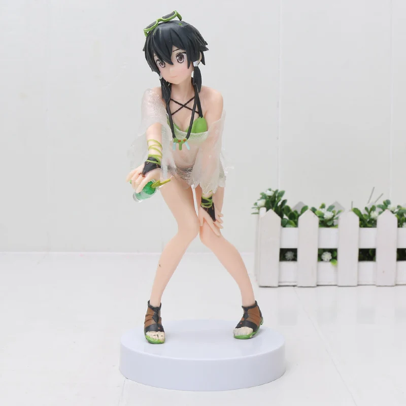 6932 18cm bag Аниме Sword Art Online II рисунок 3 пистолет Гейл онлайн GGO Asada Shino фигурка Синон игрушки ПВХ фигурка коллекционная игрушка - Цвет: 6932 18cm bag