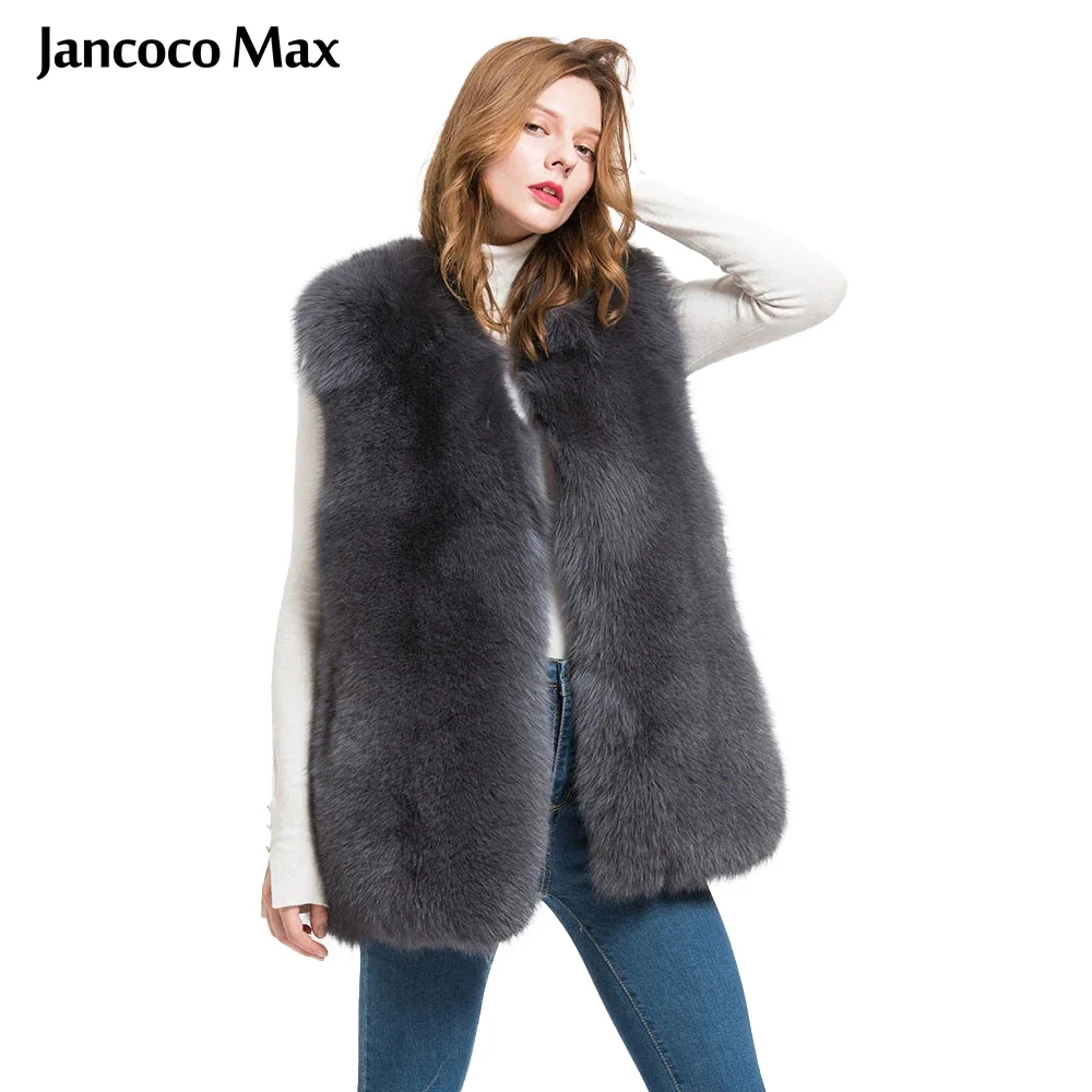 Женский меховой жилет зимний из цельного натурального Лисьего меха S1713|real fur vest|real