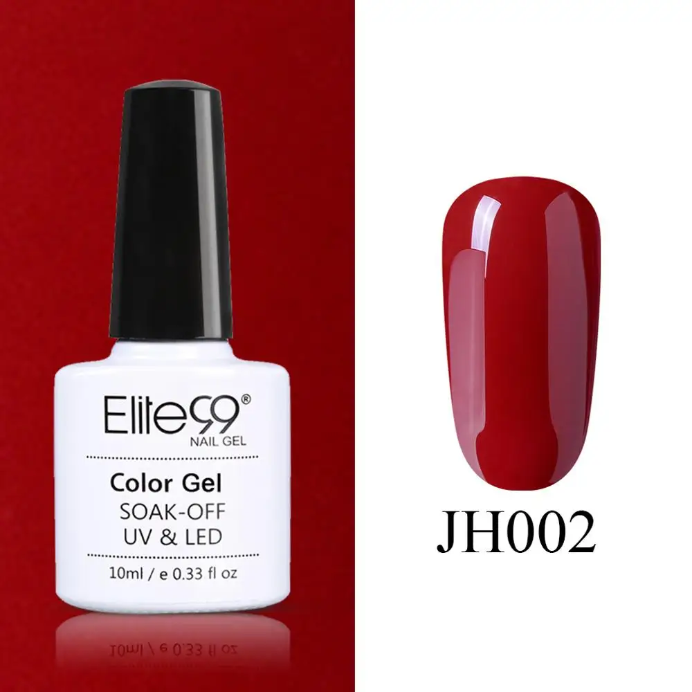 JH002 Elite99 винно-красный гель лак для ногтей 10 мл для дизайна ногтей маникюрный набор Гибридный гель Лаки нужно базовое верхнее покрытие для полигелевого лака - Цвет: JH002
