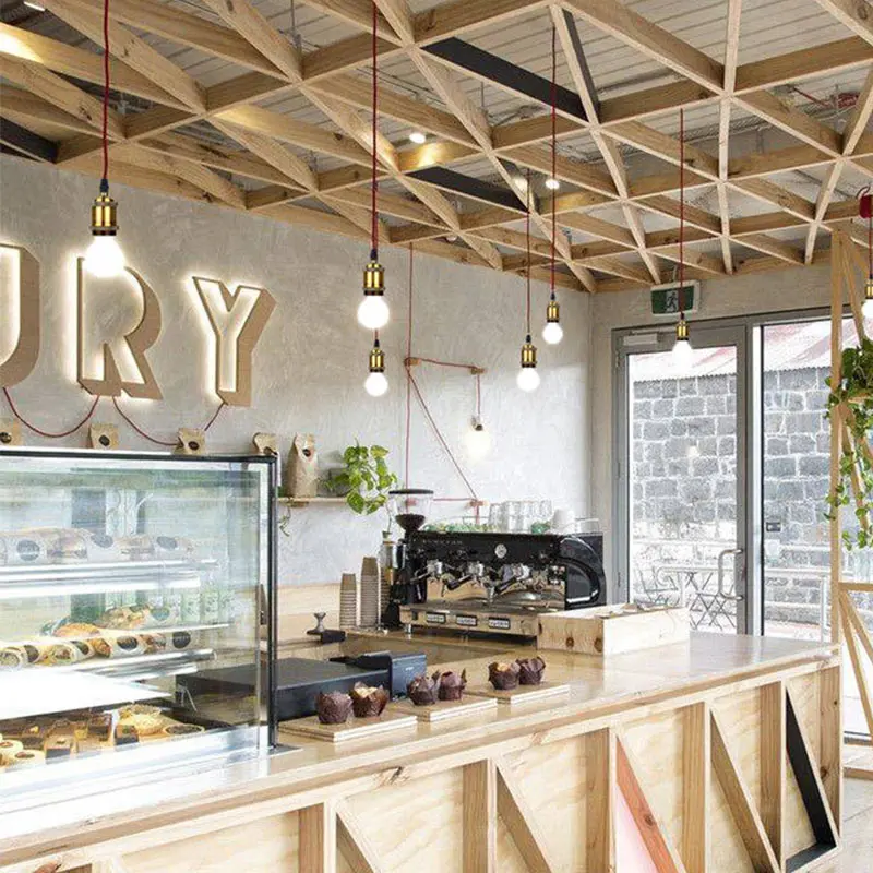 Патрон для лампы E27 винтажный настенный светильник с алюминиевым винтом основа