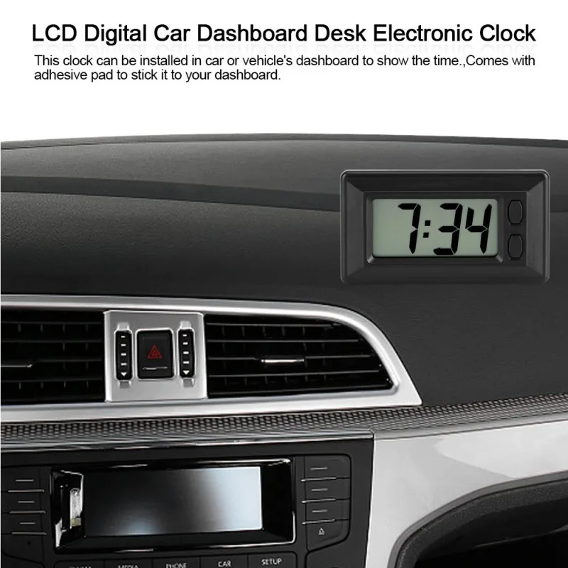 Car Clock LCD Screen Electronic Watch Dashboard Large Digital Time Self-Adhesive Bracket Accessories | Автомобили и мотоциклы