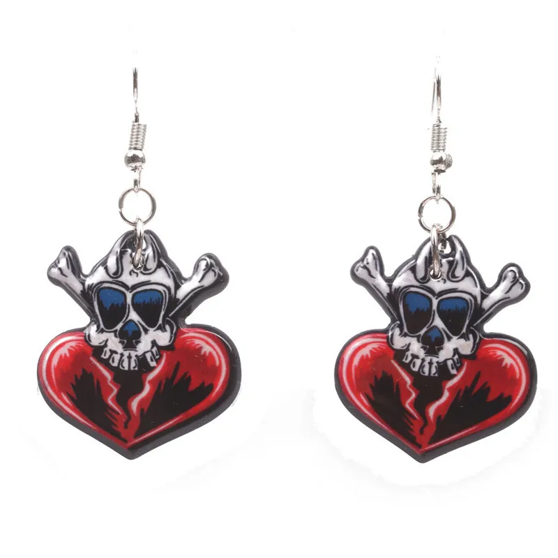 Акриловые серьги в виде черепа с сахаром для женщин чудесно сладкие чудесного