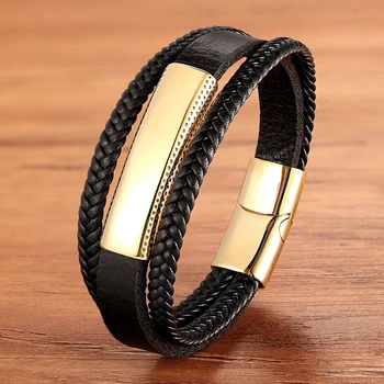 Luxury Leather Bracelet Multi-layer 3