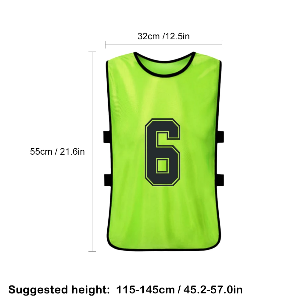 Adults Soccer Pinnies Quick Drying Football Team Jerseys Sports Soccer Team Training Numbered Bibs Practice Sports Vest