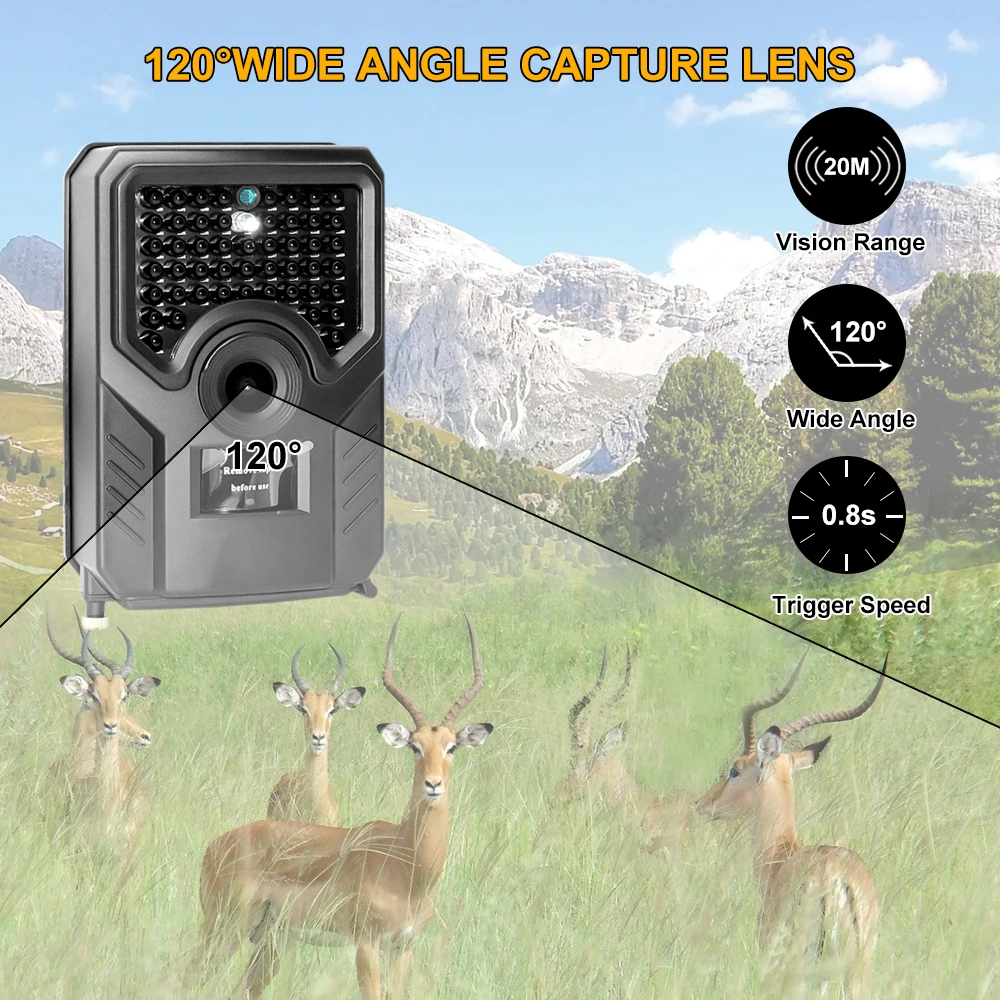 Охотничья камера ночного видения уличная Водонепроницаемая IP56 s 1080P 12MP фото 940NM