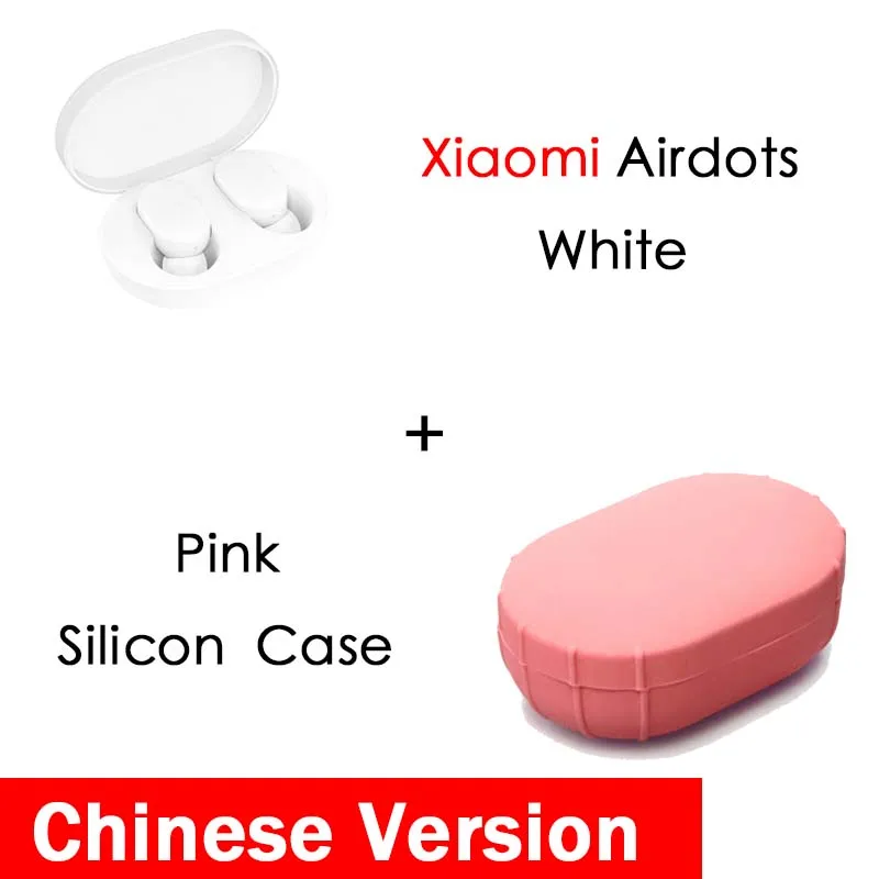 CN white N pink Оригинальные Xiao mi Red mi AirDots Bluetooth наушники Молодежная версия стерео mi ni Беспроводная Bluetooth 5,0 гарнитура с mi c наушниками - Цвет: CN white N pink