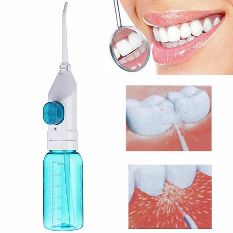

Portable/Travel Water Manual Oral Irrigator With Nasal Wash Tip Teeth Cleaner