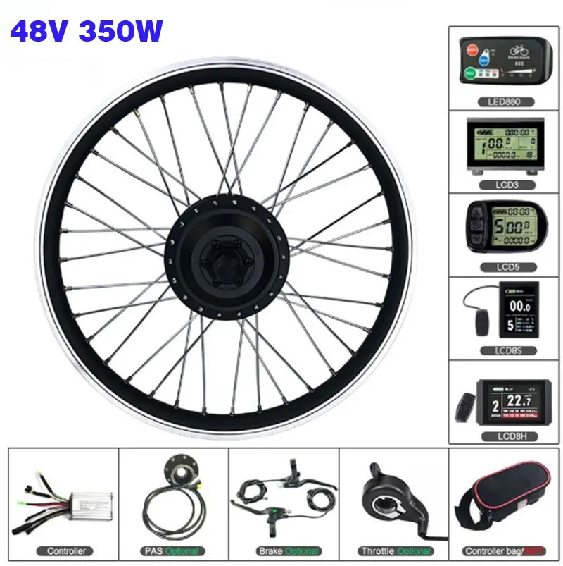 Купи Electric Bicycle Conversion Kit SOMEDAY 48V 350W 16 20 24 26 27.5 28 Inch 700C Rear Cassette Wheel Hub Motor Ebike Accessory за 6,721 рублей в магазине AliExpress