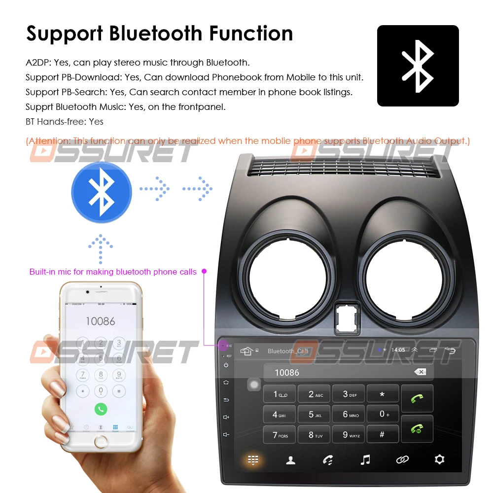 

1G/2G/4G 9"touch screen Android10 Car Radio GPS Navigation Player For Nissan Qashqai 2003-2016 FM RDS DSP Bluetooth 4G wifi