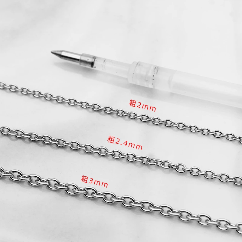 

Fashion 3mm Round Cross Chain Necklace Women Accessories Hip Hop Jewelry For Men Wholesale Stainless Steel Collar Christmas Gift